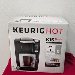 Keurig HOT K15 S Classic Series Single Serve K-Cup Pod Coffee Maker, Black
