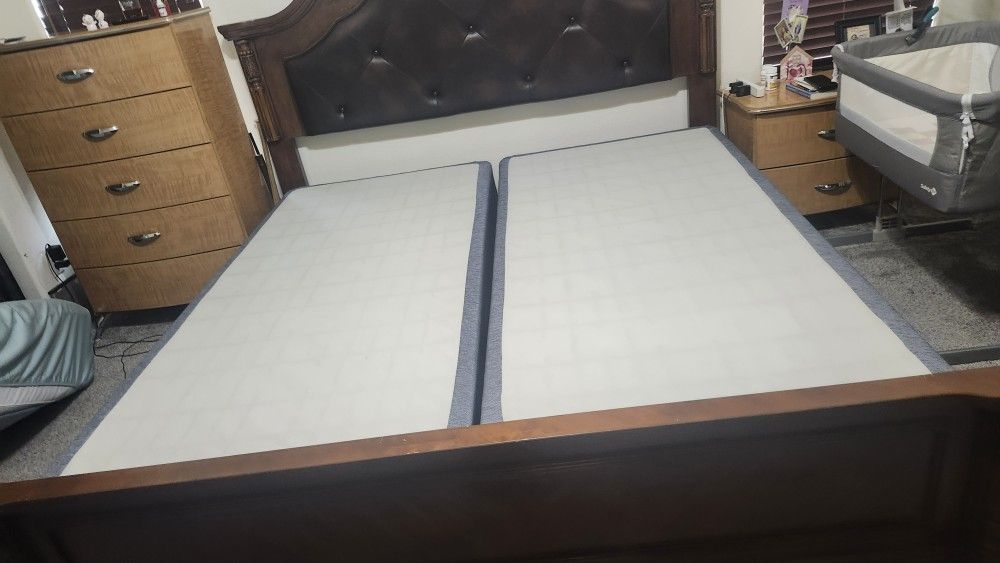 Ashley King Size Bed Frame With Boxes