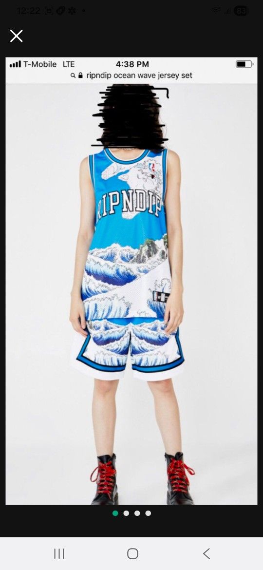 2 NEW Authentic Ripndip Men Trendy Basketball Jersey Top And Short Pants Set