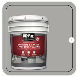 5 Gal Silver Gray Self Priming Epoxy Stain Interior/Exterior Concrete And Garage Floor Paint
