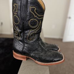 10.5 Ostrich Black boots 