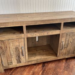 Beautiful Tv Stand Entertainment Center - Reclaimed Wood Finish