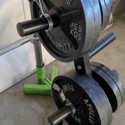 Olympic Weights Barbell Storage