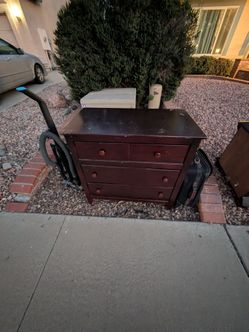 Free dressers, vacuum, and suitcase
