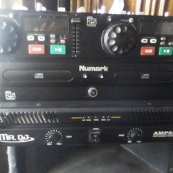 Music Mixer Power Amp Dual CD Player