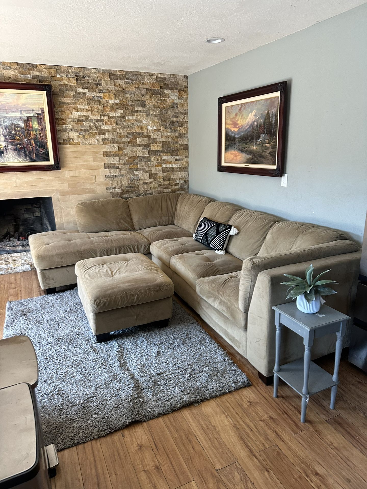 FREE DELIVERY- Macys Large Grey Sectional Sofa