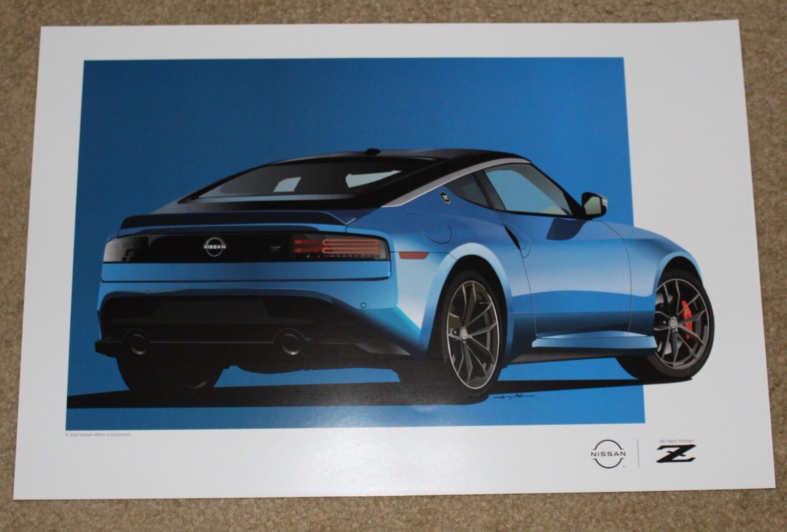 New Nissan Z Poster 18” X 12”