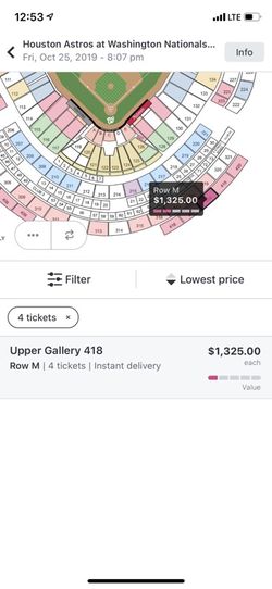 World Series tickets upper level between the bases
