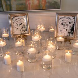 7.5 inch glass cylinders for wedding candles