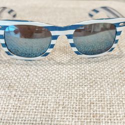 Pottery Barn Kids & Teeny Tiny Optics Collab Stripe Navy White Shark Sunglasses