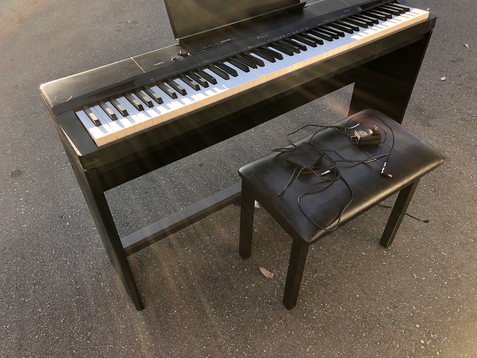 Electronic Keyboard Piano Casio Privia PX-160 Black With Bench Foot Pedal