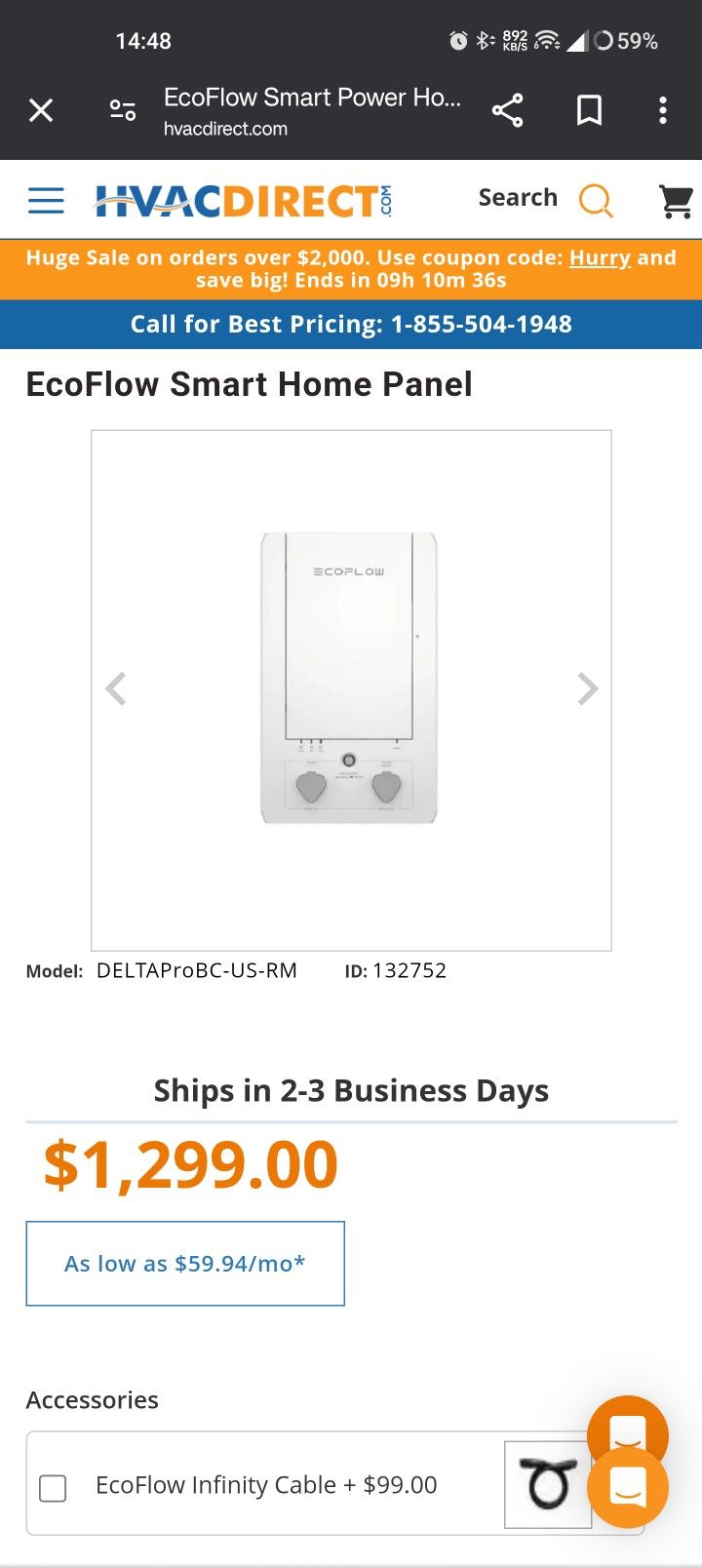 Ecoflow Delta Pro Smart Home Panel