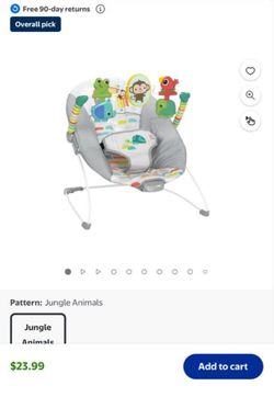 Baby Bouncer Jungle Animals Pattern
