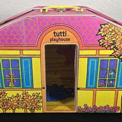 Vintage 1965 Tutti Playhouse - Mattel - Doll Carrying Case- Handle And Latch -