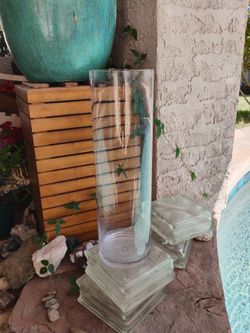 20 inch clear vase