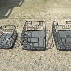 Set Of 3 Metal Basket 