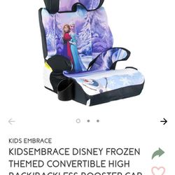 NEW!!! Disney Frozen 2-in-1 Convertible Booster Car Seat Carseat.