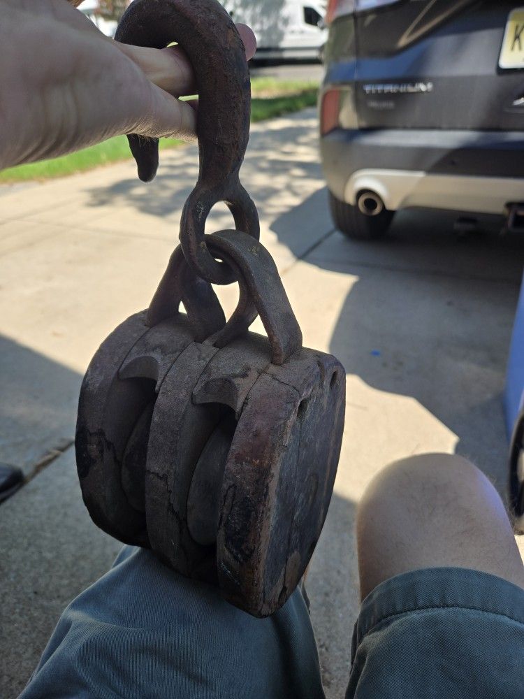 Antique Block And Tackle Pulley