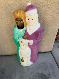 Vintage Three Wise Men Nativity Blow Mold