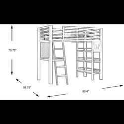 Full-size loft bed from Rooms To Go!