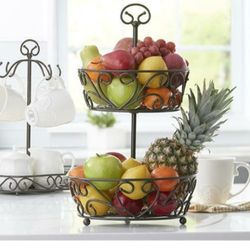 Frutero de 2 niveles, Nuevo, en su caja, Princess House. 