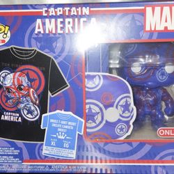 Funko POP! Collector's Box: Captain America Marvel Patriotic Age POP & Tee - XL