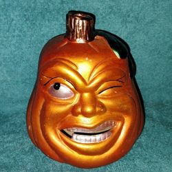Used Halloween Pumpkin Tea Light Candle Holder