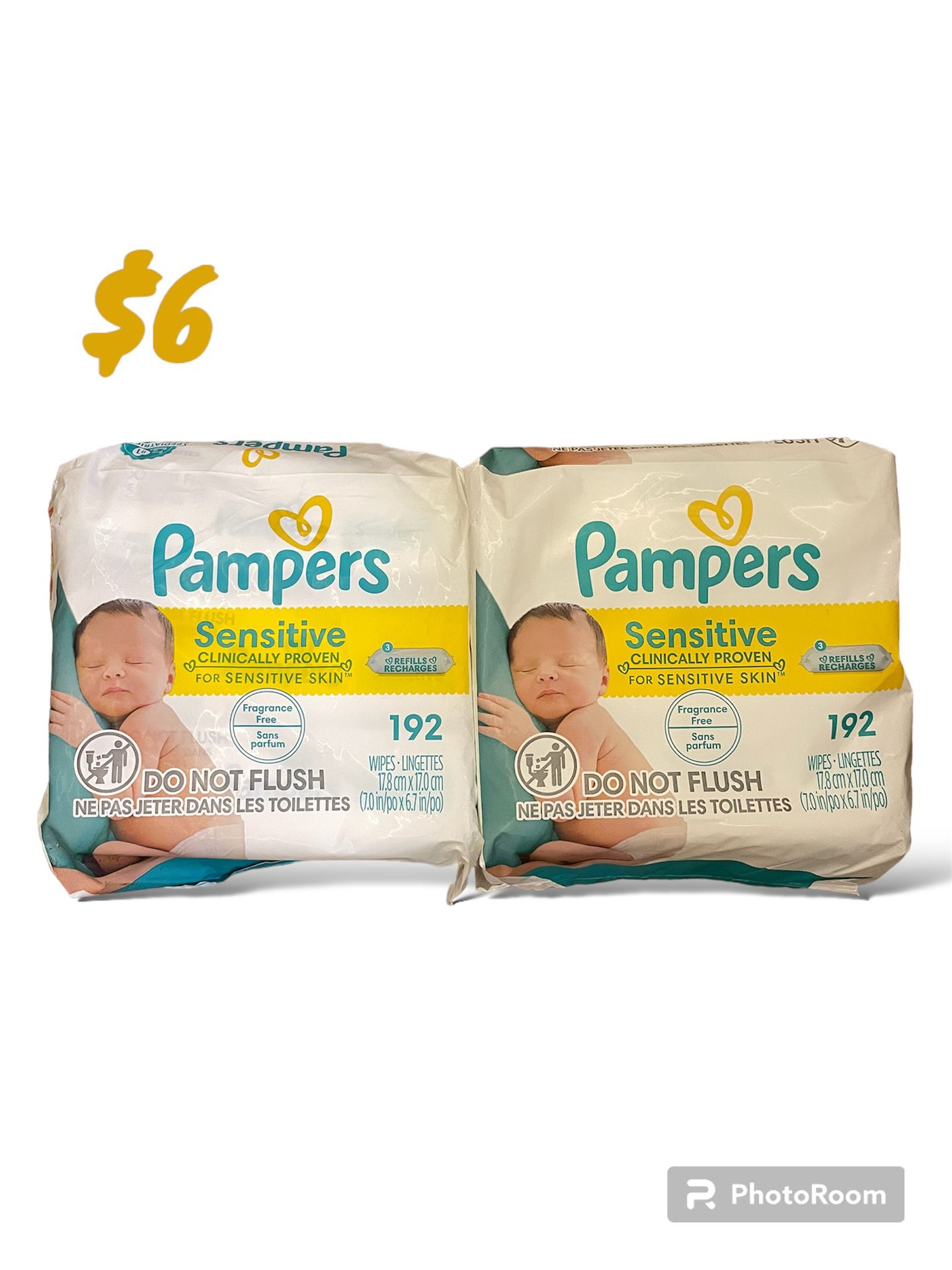 【NEW】Pampers Baby Wipes 192ct