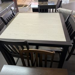 4 CHAIRS & TABLE $349