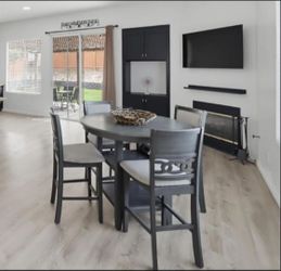 Gray Counter Height Dining Table Set