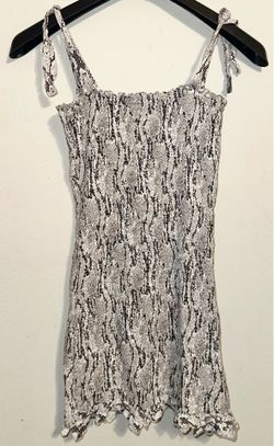 Gray Snake Print Dress