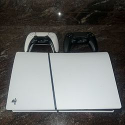 PlayStation 5 Slim w/ disc and 2 controllers