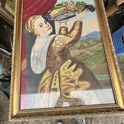 Vintage Needlepoint Tapestry