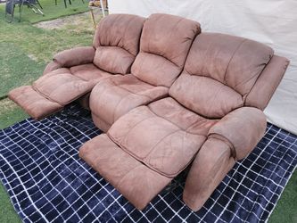 Comfy Brown Reclining Sofa - Free Shipping!