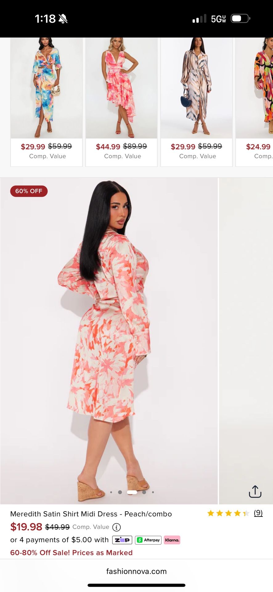 Beautiful Fashion Nova Silk Dress