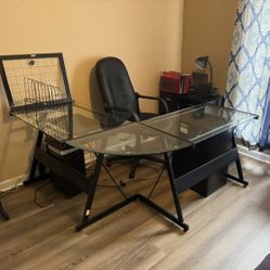 Desk And File cabinets