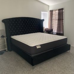 New In Box King Bed Frame With Mattress (Read Description Below)