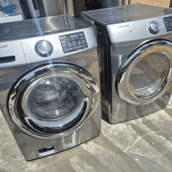 Samsung stainless washer and gas dryer set
