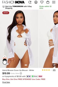 Fashion  Nova Cover up Blouse