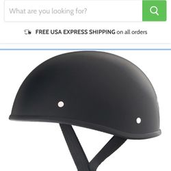 2 Beanie Style Half Motorcycle Helmets Dot Approved $40