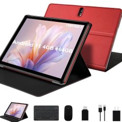 Android 11 Tablet 10.1 inch Tablets, 4GB RAM 64GB ROM 128GB Expansion, Octa-Core Processor, HD Touch Screen, 8000mAh Battery with Mouse and Keyboard, 