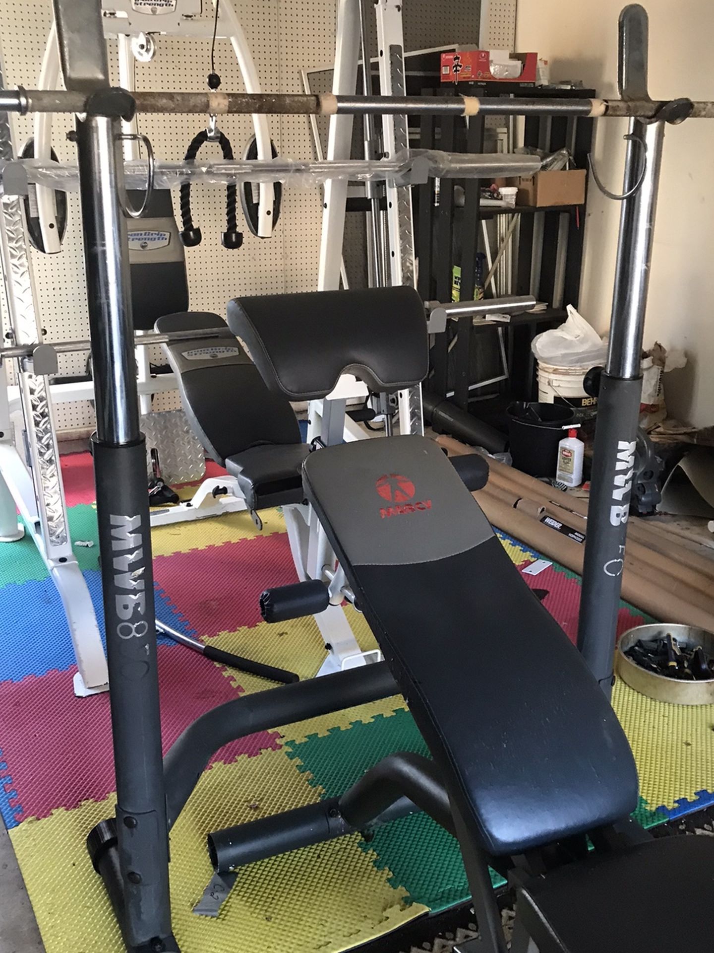 Adjustable Weight Bench With Rack