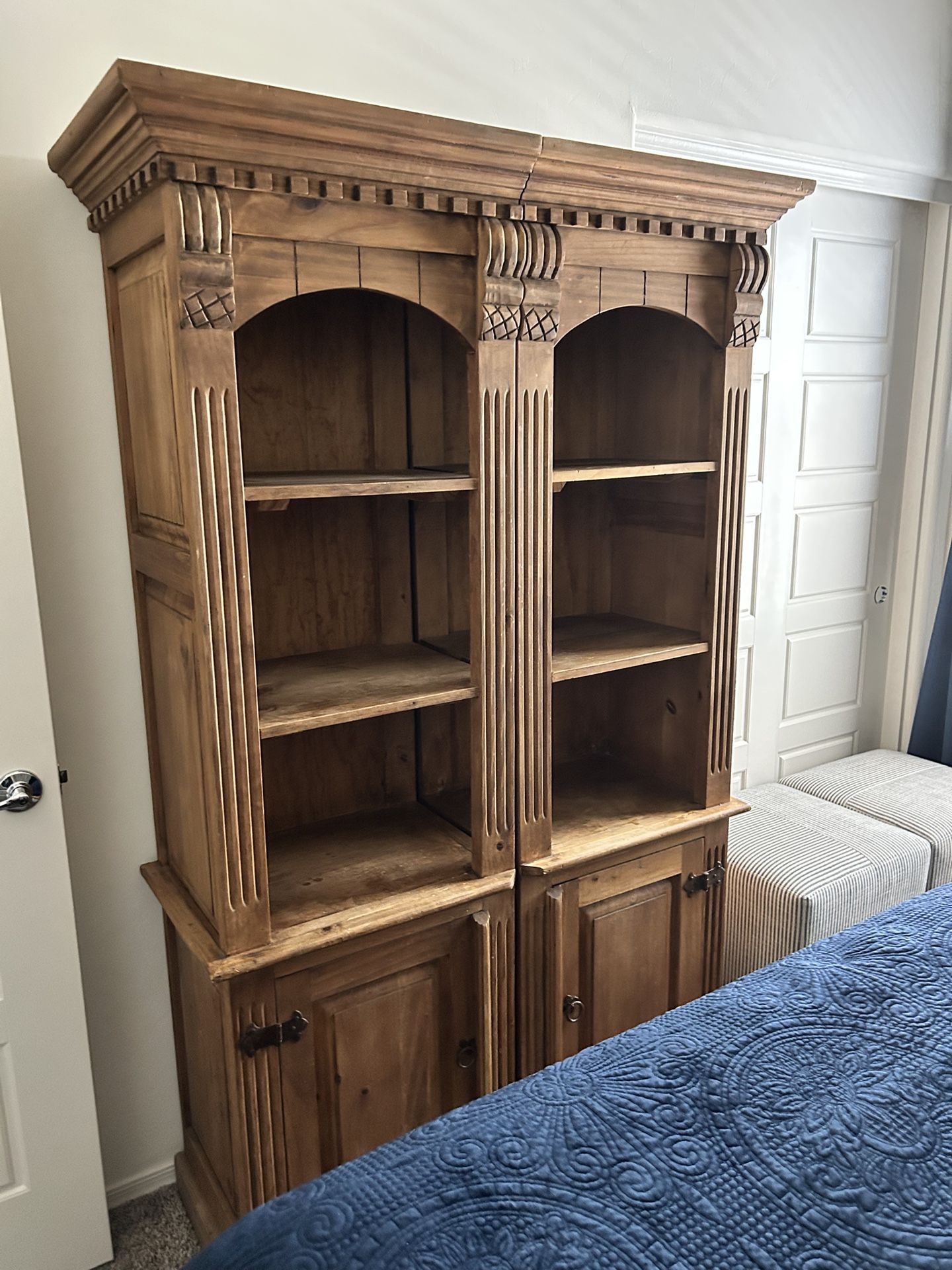 Rustic Mexican Bookcase / Display Cabinet
