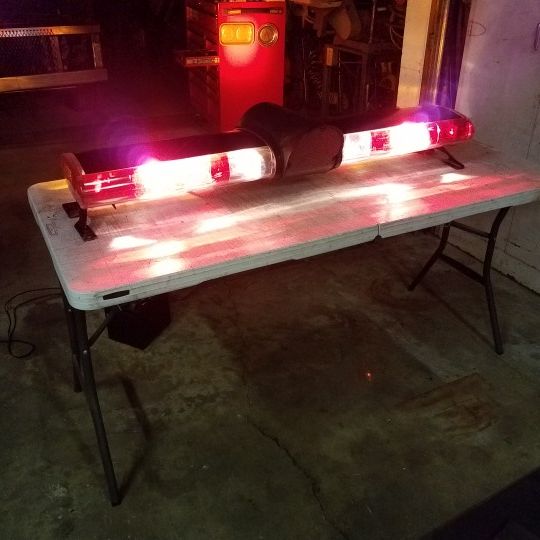 Ambulance Emergency light bar. Federal Signal Jet Sonic