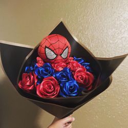 Spider-Man ribbon bouquet