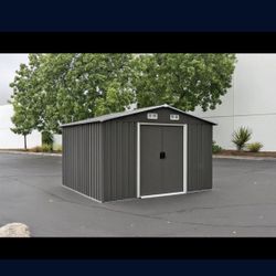 On Sale! $320.00! (New in box) 8' L x 10' W× 6H galvanized steel Metal Storage Shed Outdoor
