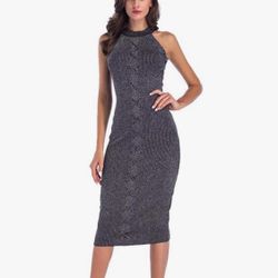 Women's Dress Sleeveless Slim Fit Knitted Dress Fashion