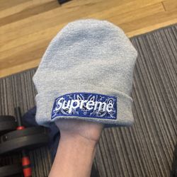 Grey Supreme Beanie
