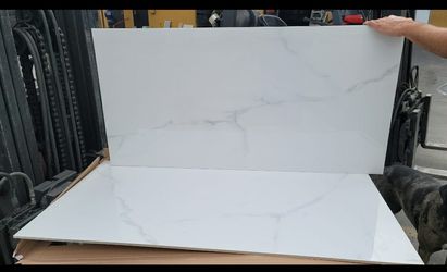 🎯🧱 24x48 Porcelain Tile Rectified Polished Statuario High Gloss Maxximo ♥ ❤