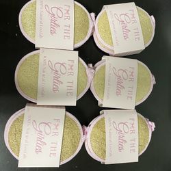 Set Of 6 Natural Loofah Scrubber Pads